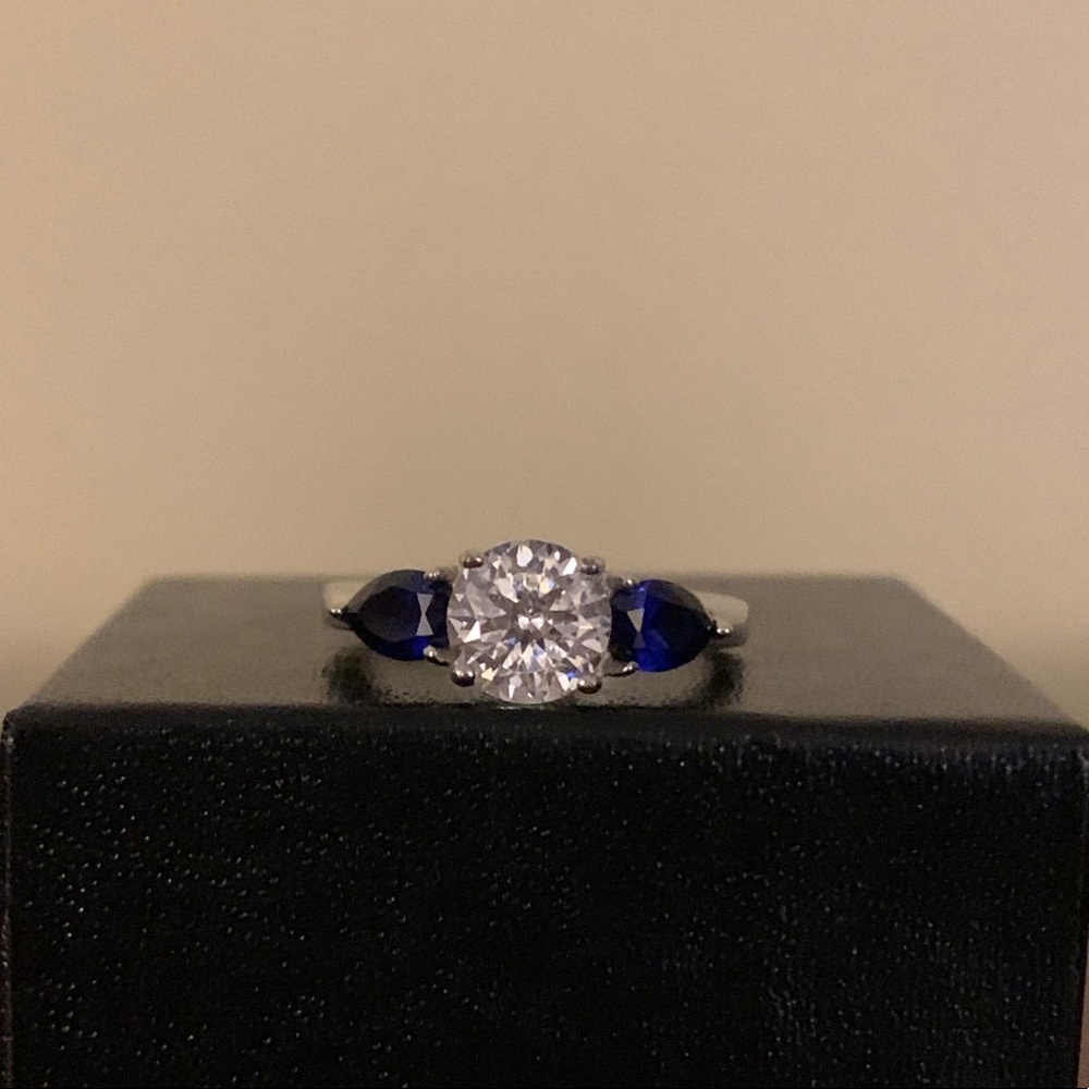 Three Stone Diamonique Ring